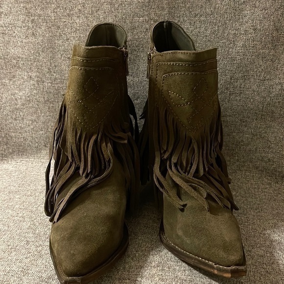 Free People Lawless Fringe Western Leather Boots. NWT - Picture 1 of 6